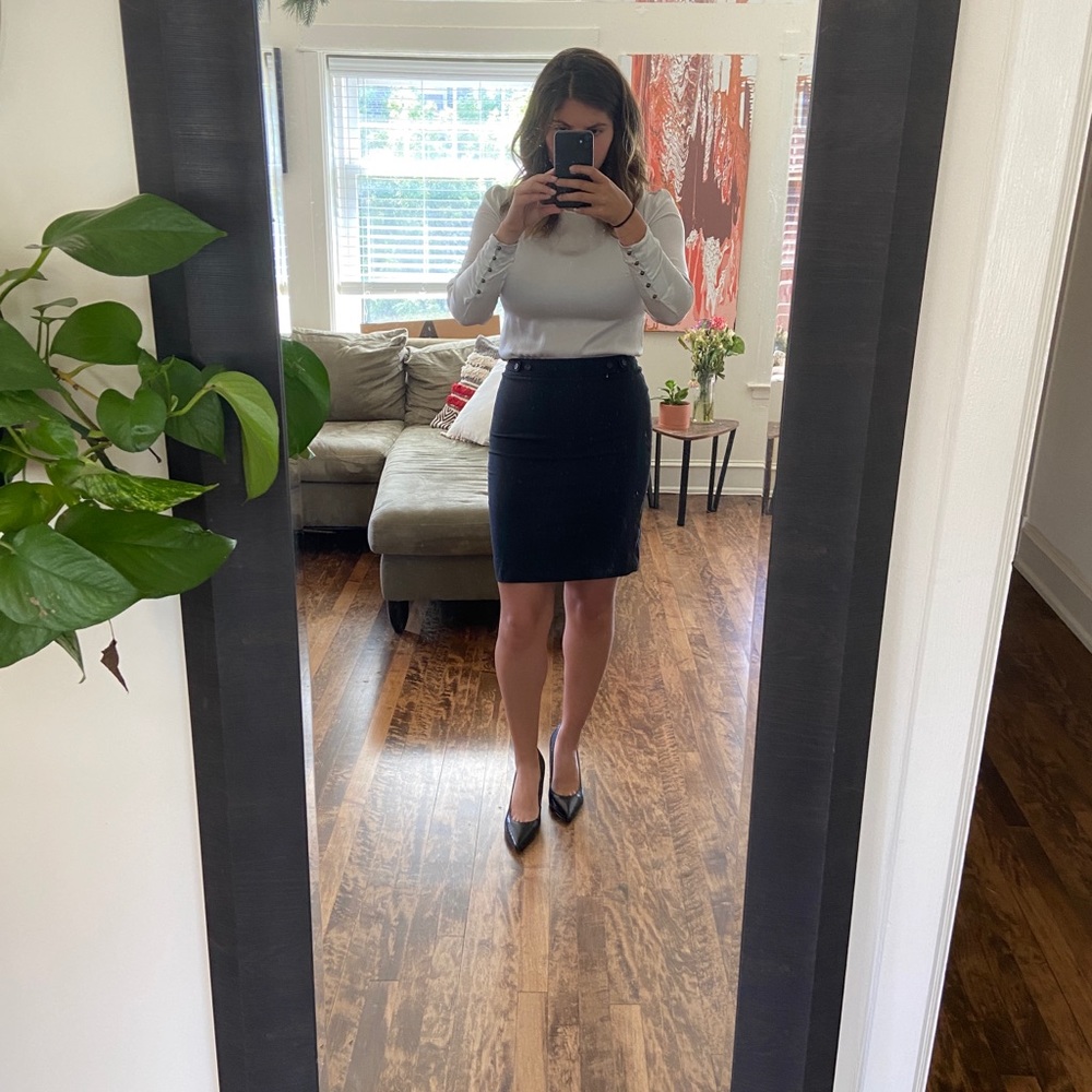 Jcrew size 4 charcoal grey pencil skirt